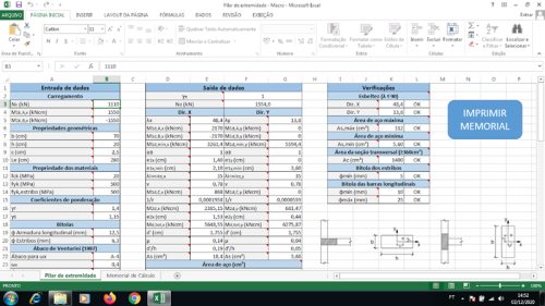 Planilha para Cálculo de Pilar de Extremidade - Imagem 3