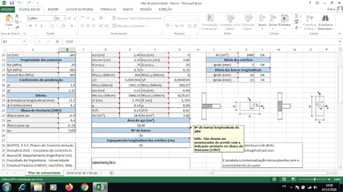 Planilha para Cálculo de Pilar de Extremidade - Imagem 4