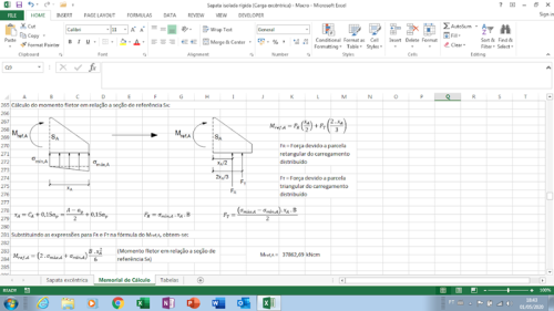 Planilha para Cálculo de Sapatas Isoladas com Carga Excêntrica - Imagem 5