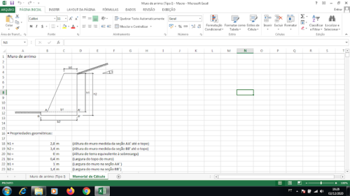 Planilha para Muro de Arrimo Perfil Trapezoidal (Tipo I) - Imagem 4