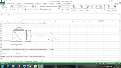 Planilha para Muro de Arrimo Perfil Escalonado (Tipo II) - Imagem 5