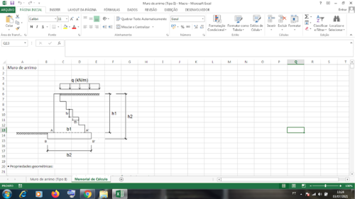 Planilha para Muro de Arrimo Perfil Escalonado (Tipo II) - Imagem 4