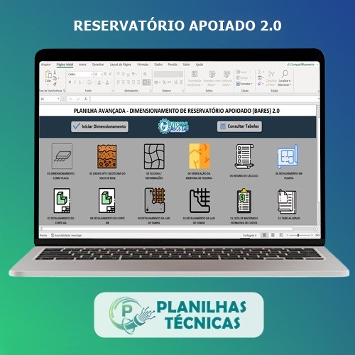 Planilha para Cálculo de Reservatórios Apoiados 2.0