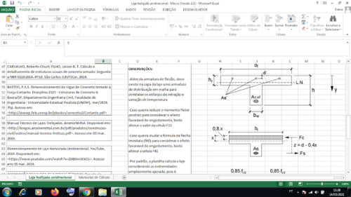 Planilha para Cálculo de Laje Treliçada Unidirecional - Imagem 5