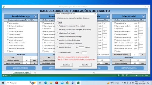 Planilha Cálculo de Tubulações De Esgoto - Imagem 5