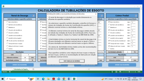 Planilha Cálculo de Tubulações De Esgoto - Imagem 7
