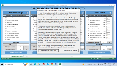 Planilha Cálculo de Tubulações De Esgoto - Imagem 10