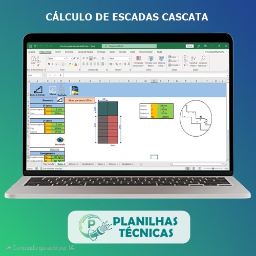 Planilha Cálculo de Escadas Cascata