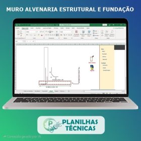 Planilha Muro de Arrimo em Alvenaria Estrutural com Fundação Plus
