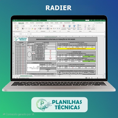 Planilha Cálculo de Radier