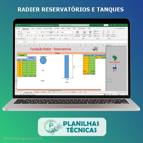Planilha Radier para Reservatórios e Tanques