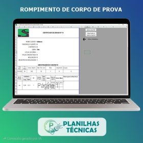 Planilha Sistema de Rompimento de Corpo de Prova