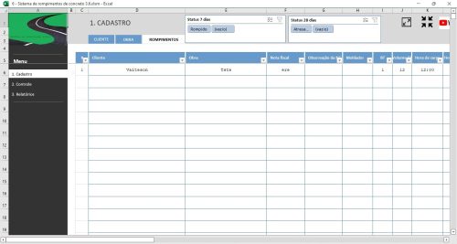 Planilha Sistema de Rompimento de Corpo de Prova - Imagem 3