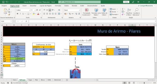 Planilha Muro de Blocos, Pilares, Vigas e Fundação - Imagem 4