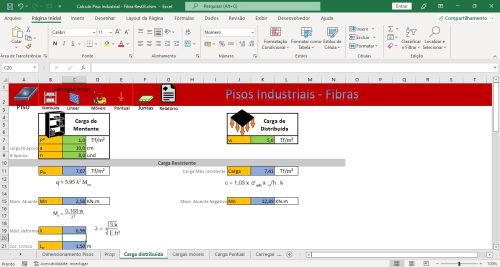 Planilha Cálculo Pisos Industriais com Fibras - Imagem 5