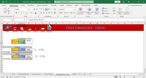 Planilha Cálculo Pisos Industriais com Fibras - Imagem 8