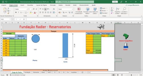 Planilha Radier para Reservatórios e Tanques - Imagem 3