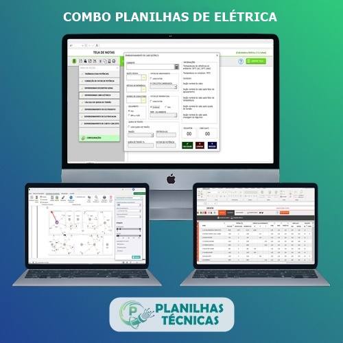 Pacote de Planilhas para Elétrica (3 Planilhas)