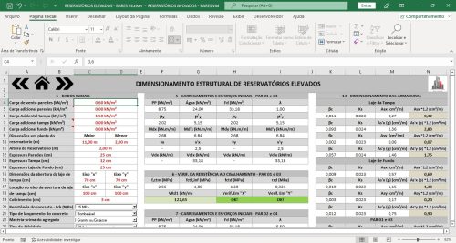 Planilha para Cálculo de Reservatórios Elevados - Imagem 4