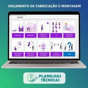 Planilha de Orçamentos de Fabricação e Montagem