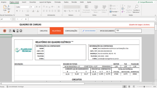 Planilha de Quadro de Cargas Versão 2.0 - Imagem 6