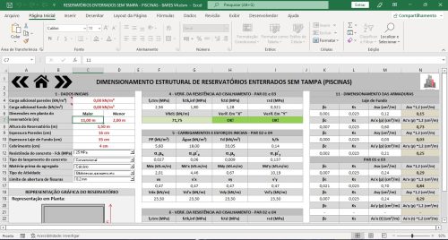 Planilha para Cálculo de Reservatórios Semienterrados - Imagem 4
