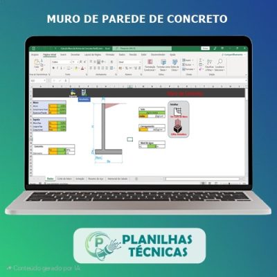 Planilha Cálculo Muro de Parede de Concreto
