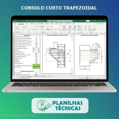 Planilha Consolo Curto Trapezoidal